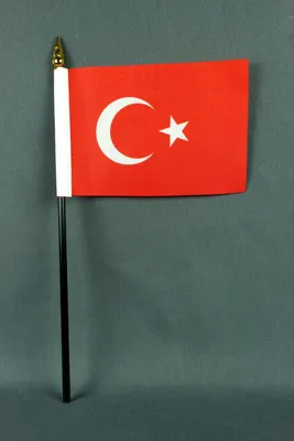 Produktbild von Flagge am Stab Türkei 10x15 cm Handflagge Stockflagge Fähnchen