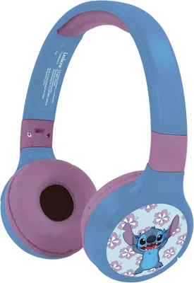 Obrázok produktu pre Lexibook Disney Stitch detské slúchadlá 2 v 1 Bluetooth a kábel, skladacie, nastaviteľné, s mikrofónom, obmedzenie hlasitosti 85 dB, 12-hodinová batéria, USB-C