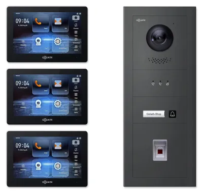 Produktbild von Goliath Premium IP GL-IPH137A.6 Video-Türsprechanlage, 1 Familie, 3× 7 Zoll Schwarz, Anthrazit, Aufputz