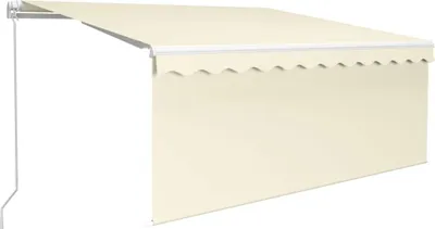 Image de vidaXL Store manuel rétractable avec enrouleur 3,5x2,5 m Crème