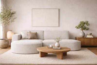 Produktbild von Kaiser Möbel Ecksofa, Sofa L form, Couch L form MODENA L STUDIO stoff Verita Ecru Links