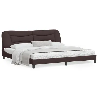 Immagine prodotto di Maison Exclusive - Struttura letto con LED senza materasso "Hvar" marrone scuro 200x200 cm in tessuto