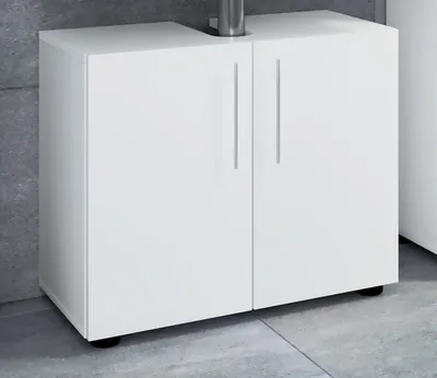 Produktbild von VCM Holz Waschbeckenunterschrank | Badschrank | Maße: H. 51 x B. 60 x T. 30 cm | 2 Drehtür | modernes Badezimmermöbel - Flandu ll