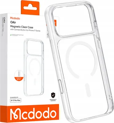 Immagine prodotto di Mcdodo Custodia magnetica trasparente rinforzata per Magsafe iPhone 17 Pro Max