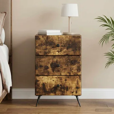 Zdjęcie produktu dla Maison Exclusive - Komoda nocna z drewna dębowego, wymiary: 43 x 41 x 66,5 cm