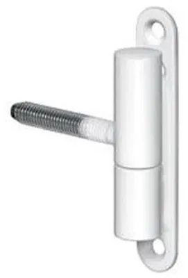 Image de Paumelle fiche diamètre 13mm hauteur 68mm époxy blanc - MONIN - 654000