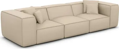 Produktbild von Echtleder 4-Sitzer Couch Arelia Beige