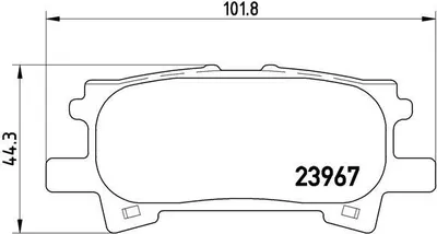 Produktbild von Brembo Bremsbelagsatz, Scheibenbremse Hinterachse P 83 068