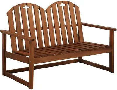Imagen del producto de Banco de jardín de 110 cm, fabricado en madera de acacia maciza, robusto