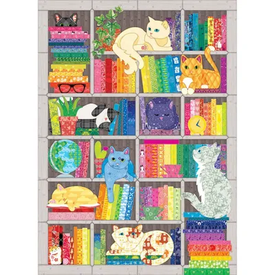 Imagen del producto de Colcha "Gato Arcoíris" de Cobble Hill, con 1000 piezas