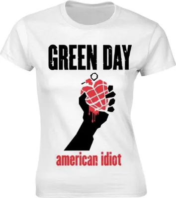Immagine prodotto di Green Day - Maglietta "American Idiot" da donna PH2830 (XL) (Bianco)