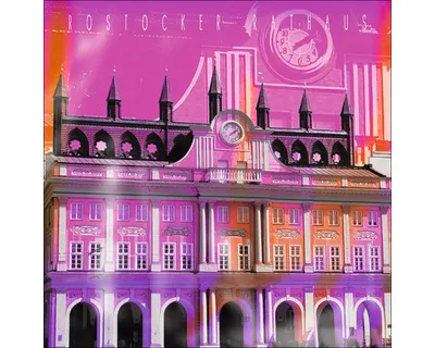 Produktbild von Glasbild Rostock Rathaus 20x20 cm