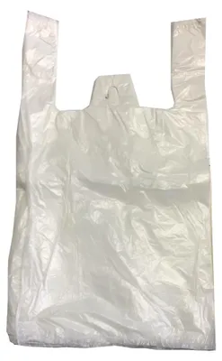 Produktbild von 2000x 30x16x52 cm Hemdchen Tragetaschen >13 my Plastik-Beutel Einkauf Markt Tüten weiß Tüte