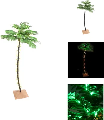Obrázok produktu pre vidaXL Umelá palma s 96 LED diódami teplá biela 180 cm - Vianočné stromčeky