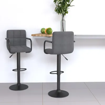Produktbild von Maison Exclusive - Barhocker 2 Stk. Hellgrau Stoff