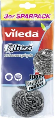 Image de Nettoyeur de casseroles en spirale VILEDA Glitzi, paquet de 3