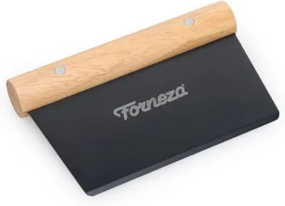 Immagine prodotto di Spalmatore per impasto in acciaio inossidabile, 15 cm, con manico ergonomico in legno, ideale per la cucina
