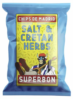 Zdjęcie produktu dla Superbon Chips Salt et Cretan Herbs – chipsy ziemniaczane z ziołami 125 g