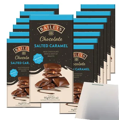 Produktbild von Baileys Schokolade Bar Salted Caramel VPE (15x90g Tafel) + usy Block