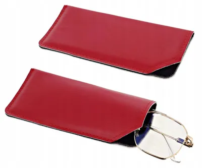 Produktbild von Stylion ET-136D Weiches Brillenetui aus Kunstleder Rot