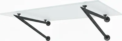 Produktbild von Glaszentrum Hagen 200x90 cm Glasvordach Weiß RAL7016-V