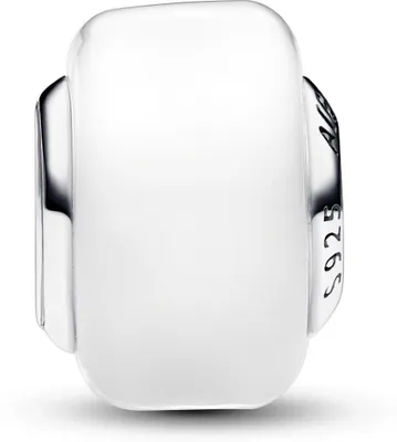 Produktbild von Pandora Charm White Mini Murano 793118C00 Silber