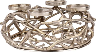 Imagen del producto de Soporte para velas OROQUIETA - H 13,5 x Ø 35 cm - color dorado - atemporal y elegante