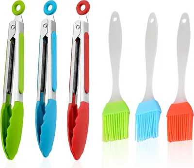 Image de Lot de pinces de cuisine - Pinces en silicone - 3 pièces - 17 cm