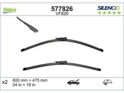 Produktbild von Wischblatt vorne Flachbalkenwischblatt mit Spoiler VALEO für AUDI A3