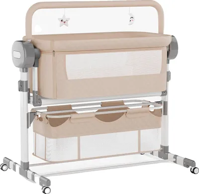 Produktbild von Babywiege, elektrisch schaukelnd, höhenverstellbar, YC608-KHAKI