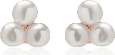 Produktbild von 925er Silber Ohrstecker rosévergoldet Perlen