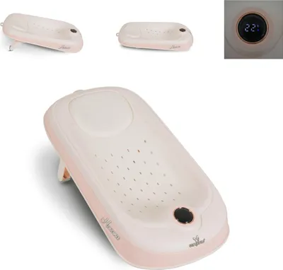 Produktbild von Cangaroo Baby Badesitz Havanna Thermometer Liegeposition verstellbar klappbar rosa