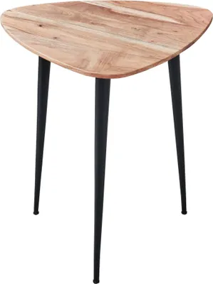 Produktbild von Beistelltisch Akazie 50 x 50 cm natur schwarz ELSA