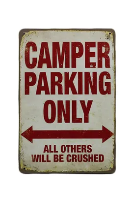 Produktbild von Camper Parking Only Blechschild 20x30 cm Vintage Metallschild