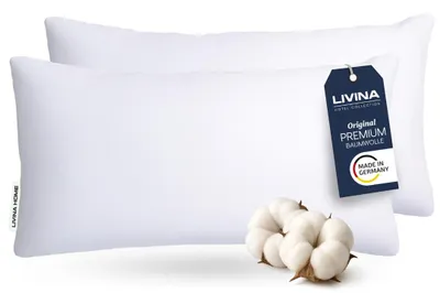Produktbild von Livina Home Premium Kopfkissen 100% Baumwollehülle, 4060 cm, 2er-Set