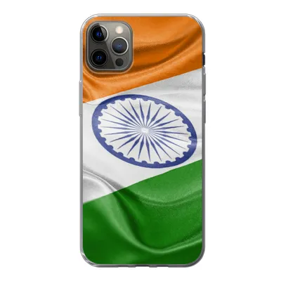 Produktbild von MuchoWow® Handyhülle Schutzhülle Hülle für iPhone 13 Pro Max Nahaufnahme der Flagge von Indien Silikon Softcase Handy Hülle - Mobiltelefon