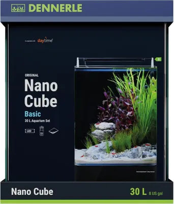 Produktbild von Dennerle Nano Cube Basic, 30 Liter - 30 x 30 x 35 cm - Mini-Aquarium Set mit abgerundeten Ecken