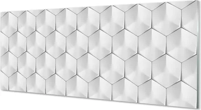 Produktbild von Glasbilder 125x50 Wandkunst 3d Hexagone