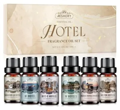 Zdjęcie produktu dla Olejki eteryczne zestaw 6 x 10ML do dyfuzora aromaterapia prezent