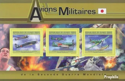 Produktbild von Briefmarken Guinea 2011 Mi 9042-9044 Kleinbogen (kompl. Ausgabe) postfrisch Japanische Militärflugzeuge