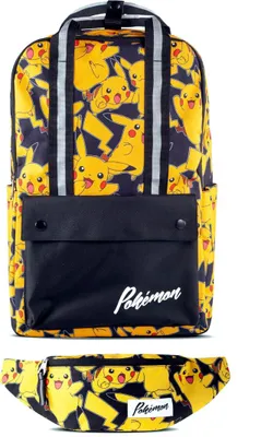 Produktbild von Difuzed Pokemon Rucksack - Pikachu + Gürteltasche
