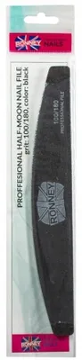 Zdjęcie produktu dla RONNEY - Pilnik do paznokci czarny NAILFILE HALF -