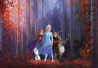 Produktbild von Disney Fototapete Die Eiskönigin Orange und Lila - 610795 - 400 x 280 cm