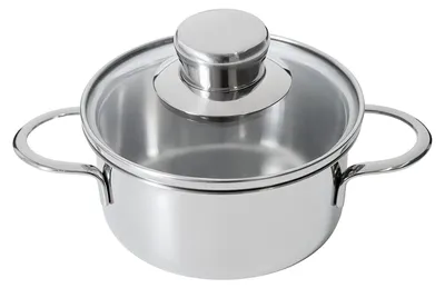 Bratentopf Mini 12 cm, 0,6 L, Edelstahl, Antihaft, ofenfest