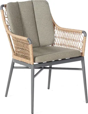 Produktbild von Sonnenpartner Retro Diningsessel Gartensessel Aluminium mit Polyrope natural honey