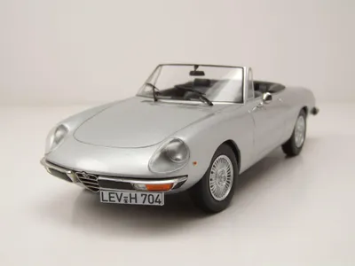 Produktbild von Norev 187884 Alfa Romeo 2000 Spider 1973 silbergrau metallic 1:18