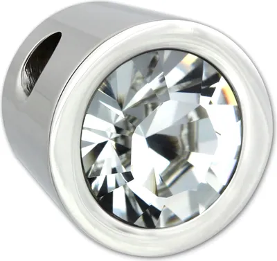 Produktbild von Amello Kettenanhänger 14mm Zirkonia Edelstahl silber weiß Damen Halsschmuck ESHS01W
