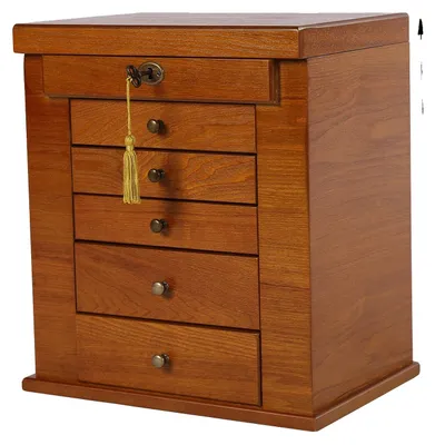 Obrázek produktu pro Organizér na šperky, 6 úrovní, elegantní design, hnědá barva