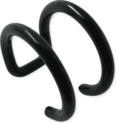 Produktbild von Ear Cuff Chirurgenstahl Ohrschmuck zweireihig 9-13mm in schwarz Größe - 13 mm