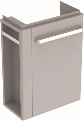 Immagine prodotto di Geberit Renova Compact élément bas pour lave-mains, porte-serviettes à gauche, 44,8x60,4x25,2cm, gris clair, 862251000, 862251000
